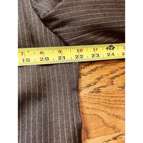 Banana Republic Mens Wool Suit 2 Pc Brown Pinstripe, 36Long, 34x34 - Picture 15 of 16